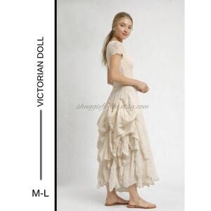 MSRP: $189 | ✨ Lee Andersen Victorian Doll Gauze Cotton Maxi Skirt Size M-L✨